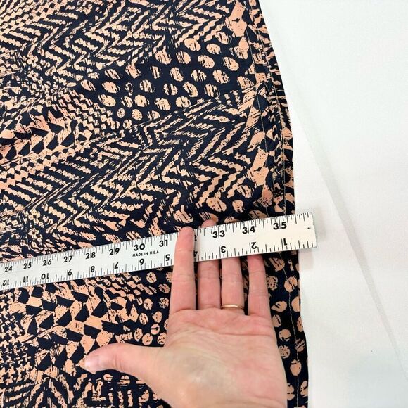 Ryu Dress Womens Small Black & Cream Geometric Ruffled Sleeveless A-Line Night O - Picture 2 of 11